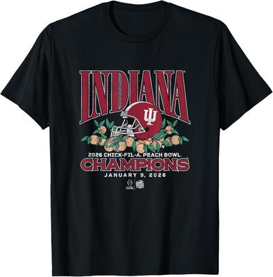 Футболка Indiana Football Чемпионы CFP Peach Bowl Унисекс