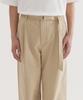 COVERNAT Semi-Wide Cotton Belted Pants Beige
