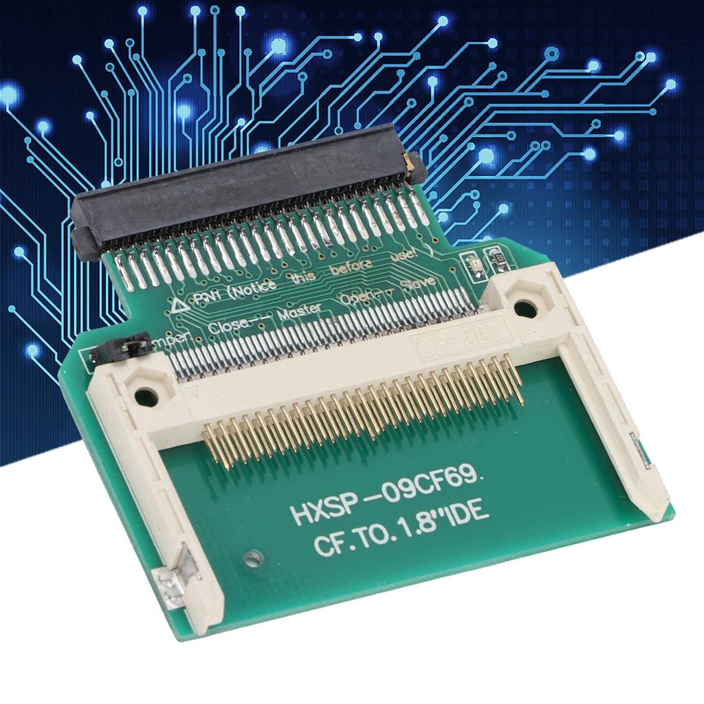 Адаптер Merory Card для жесткого диска/SSD 1,8 дюйма CF 50pin, стабильный, без шума и вибрации, подходит для ноутбуков Toshiba.