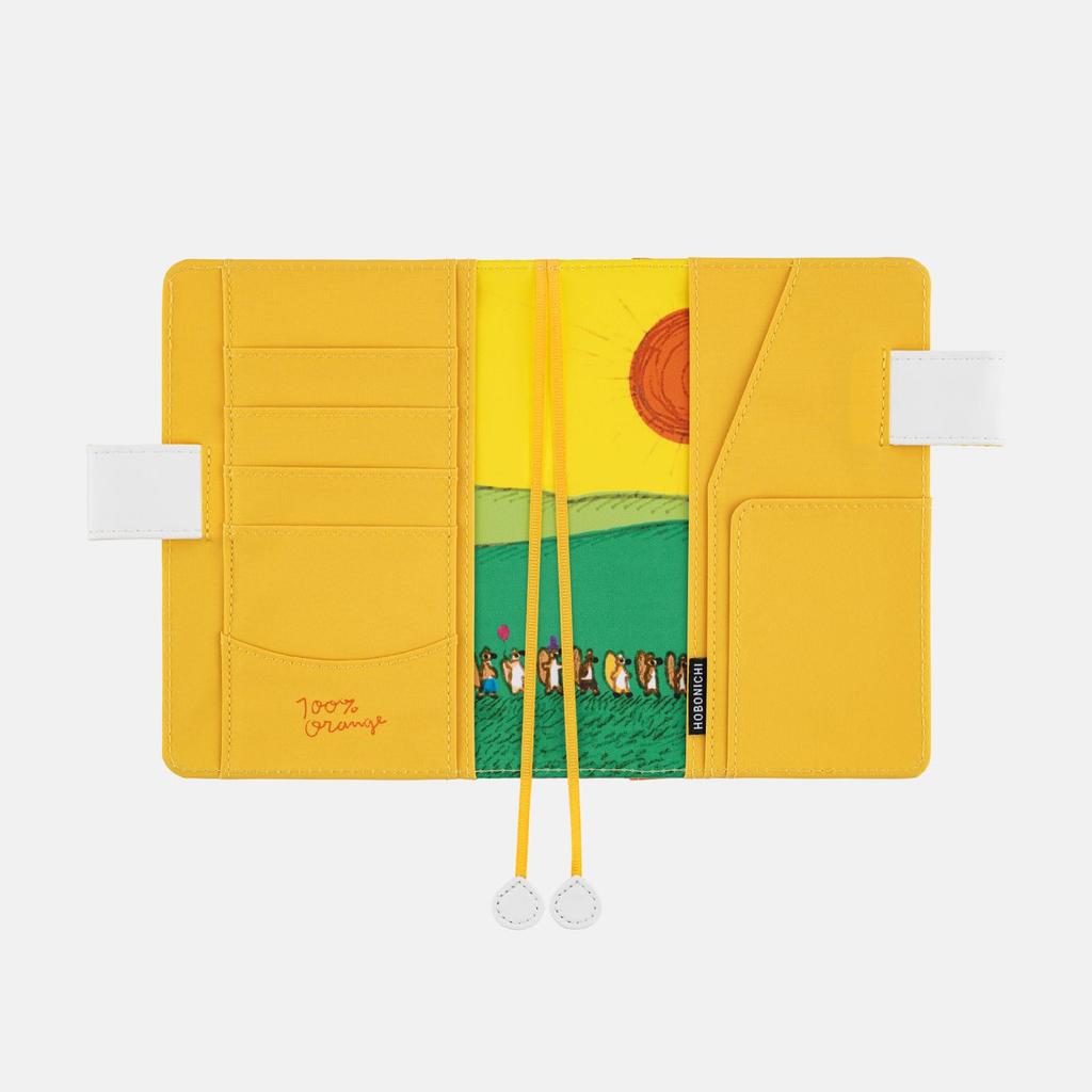 Обложка для планировщика Hobonichi Techo Original ОРАНЖЕВАЯ Белки в изобилии (A6) 100% /