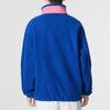 adidas Спортивная повседневная вязаная куртка с блоками цвета и полосками, с воротником-стойкой, для мужчин, синяя