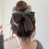 Пум/Холигия Ремаэро Зимний Меховой Вязаный Ленточный Гопчанг Бант Резинка для Волос