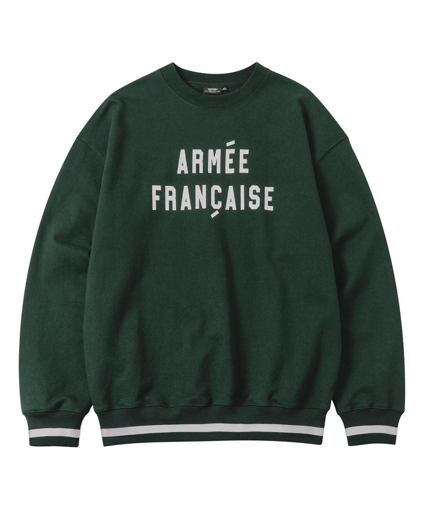 Kaneitei Armee Francaise Свитшот с круглым вырезом (зеленый)