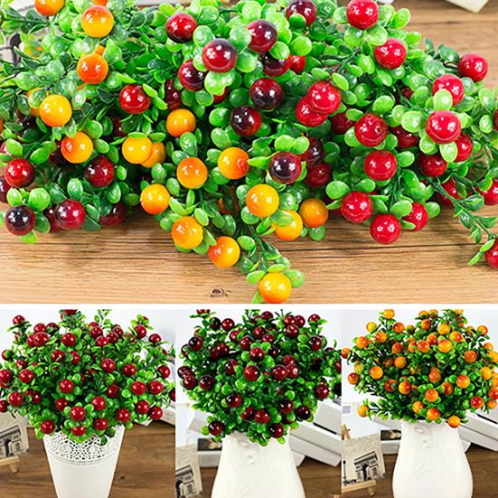 1шт 6 веток 18 головок искусственные фрукты DIY Art
