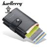 Baellerry Мужской держатель для кредитных карт RFID Алюминиевый бокс Держатели для банковских карт Кошелек с зажимом для денег Винтажный дизайн