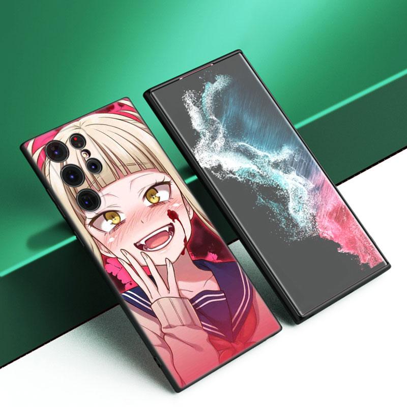 Anime Himiko Toga Black Silicone Phone Case For Samsung Galaxy S23 S21 S20 FE S24 S22 Ultra S10E S10 S9 S8 Plus