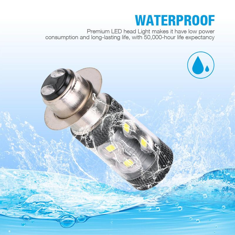 1 пара H6/p15d 10smd 50w H6m светодиодная лампа для мотоциклетной фары 1000лм 6000к Dc12v-24v 360 градусов