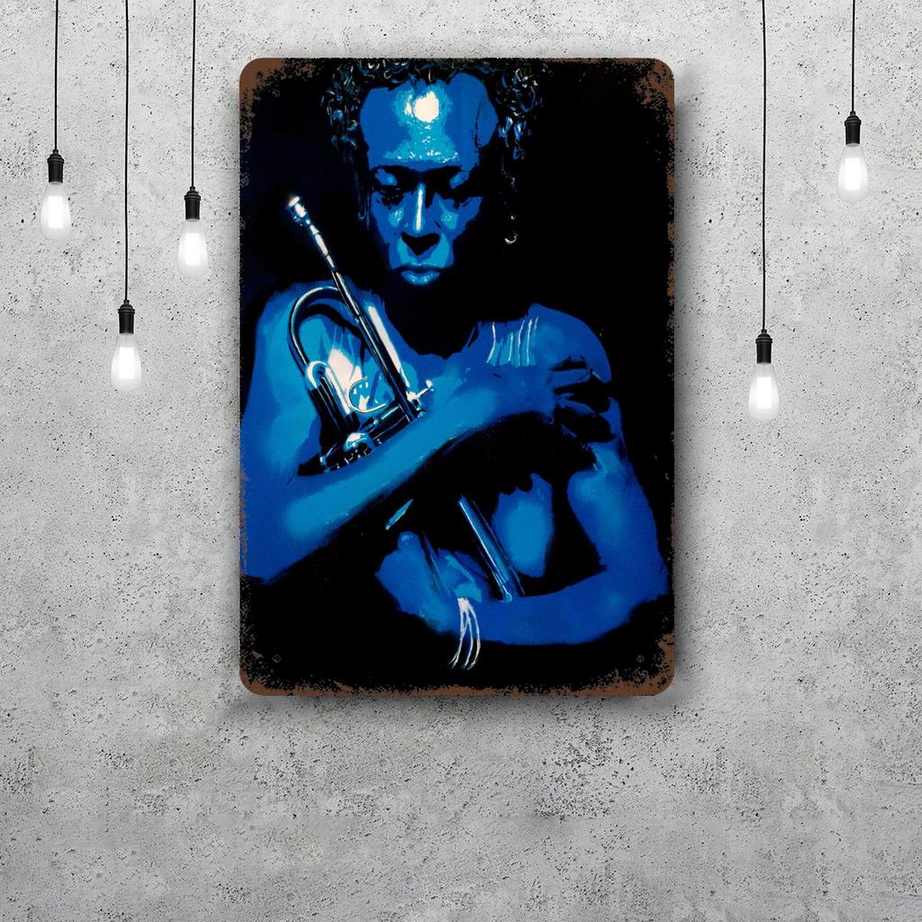 Miles Davis Vintage Metal Tin Signs Posters Decor Retro Metal Plaque Wall Art Decor for Garage Bar