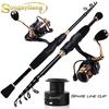 Комбинированные удочки Углеродное волокно Телескопическая удочка Спиннинговая катушка Морская пресноводная рыбалка
