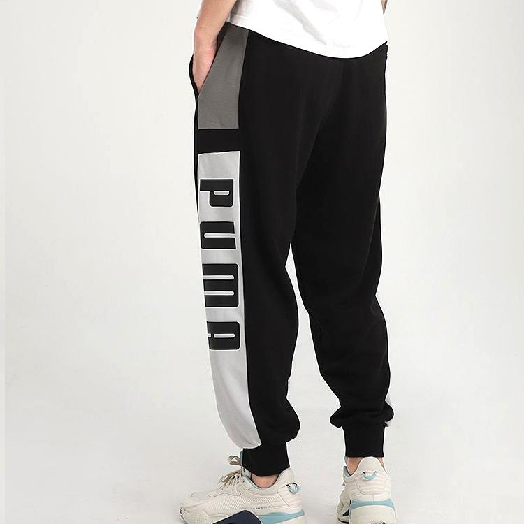 PUMA Retro Block Sweatpant 'Black White Grey' Men's 530714-01