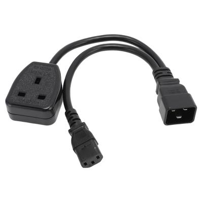Кабель питания IEC320 C20 - C13 Профессиональный Мужской - Женский IEC320 C20 - C13 Y-образный разветвитель 1.0 фут