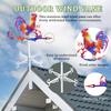 Colorful Stainless steel Rooster Wind Vane Rooftop Weather Indicator Wolf Decorations Retro Outdoor Garden Farm Wind Direction