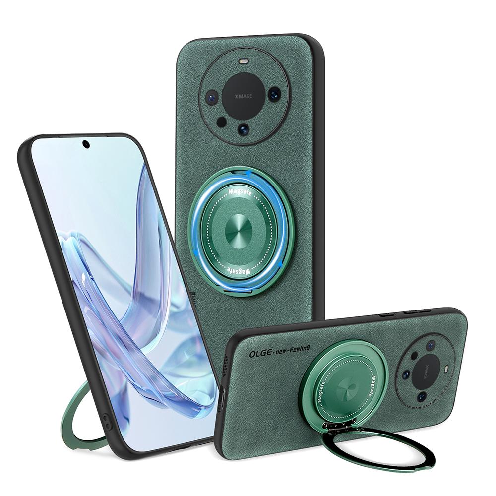 Для Huawei Mate 60 60 Pro 60 ProPlus Чехол для телефона из овчины с тонким отверстием, поворотный кронштейн, магнитный, с мягкими краями, противоударный, против отпечатков пальцев