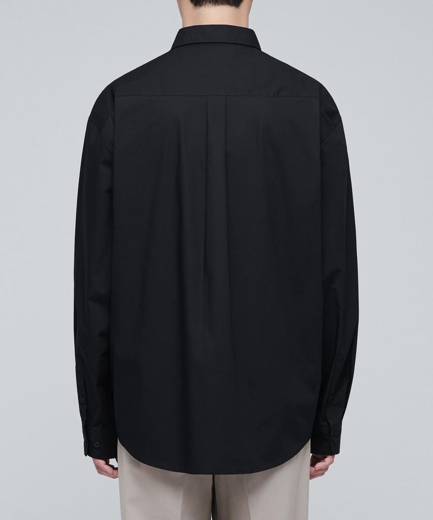 MUSINSA STANDARD Oversized Poplin Shirt [Black]