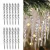 12PCS Christmas Icicle Ornament DIY Party Hanging Decoration Xmas Tree Ornament