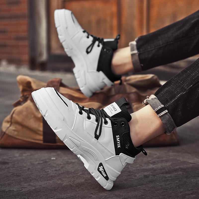 Мужские ботинки осенне-зимние модные повседневные желтые ботинки с толстой подошвой, нескользящие, удобные ботинки для улицы, молодежные рабочие ботинки с мягкой подошвой