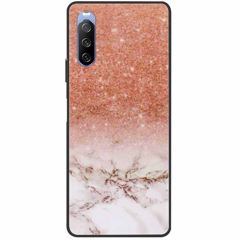 Мягкий чехол для Sony Xperia 10 III Case 5 III Мягкий силиконовый Черные чехлы для Sony Xperia 1 III / Xperia1 XZ4 Чехлы Крутой Мрамор