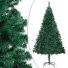 Maison Exclusive - Arbre de Noël artificiel pré-éclairé et boules vert 180 cm PVC