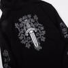 828 CHROME HEARTS Осень-Зима 2026 Новая Толстовка с Капюшоном Классического Стиля с Логотипом и Молнией Большого Размера, Подходит для Ношения Парами