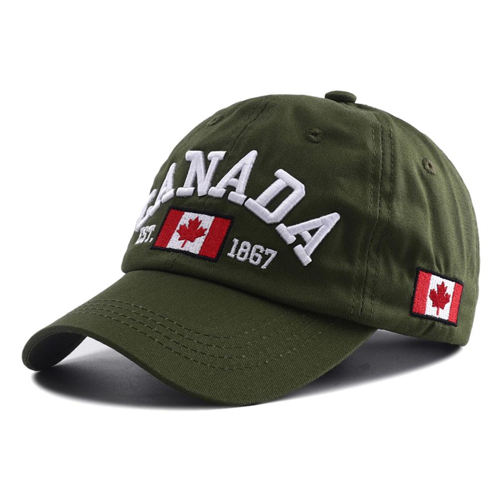 Спортивная Уличная Регулируемая Стиль Городская Хип-Хоп Костяная Кепка Snapback Бейсбольная Вышивка Флаг Канады Новый Бренд Последние Свежие Кепки Для