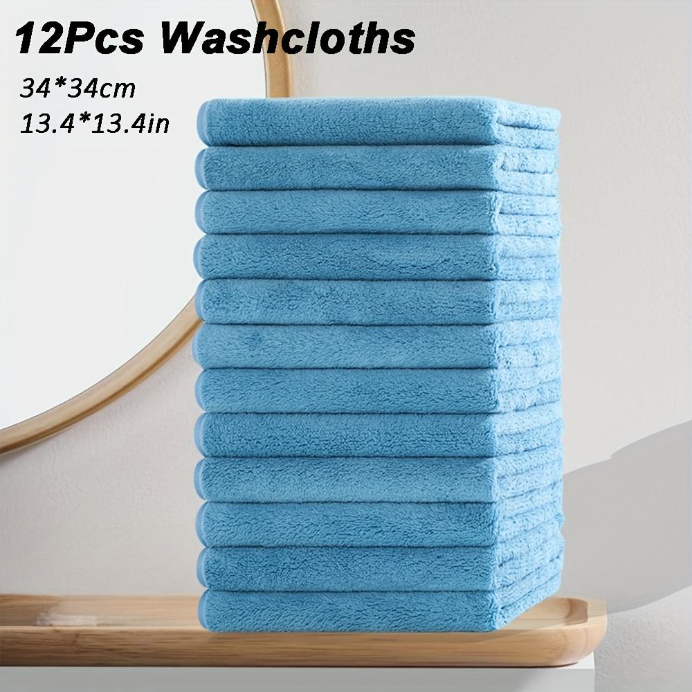 Высококачественные 12 шт. Салфетки из микрофибры 13,4x13,4 дюйма - Высокая впитываемость, мягкие и прочные многоцелевые чистящие салфетки для кухни, ванной комнаты, рук и