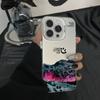 Подходит для чехла мобильного телефона Apple 16 Aurora Снежная гора iphone14 новый 13ProMax мужской и женский простой стиль ins 15