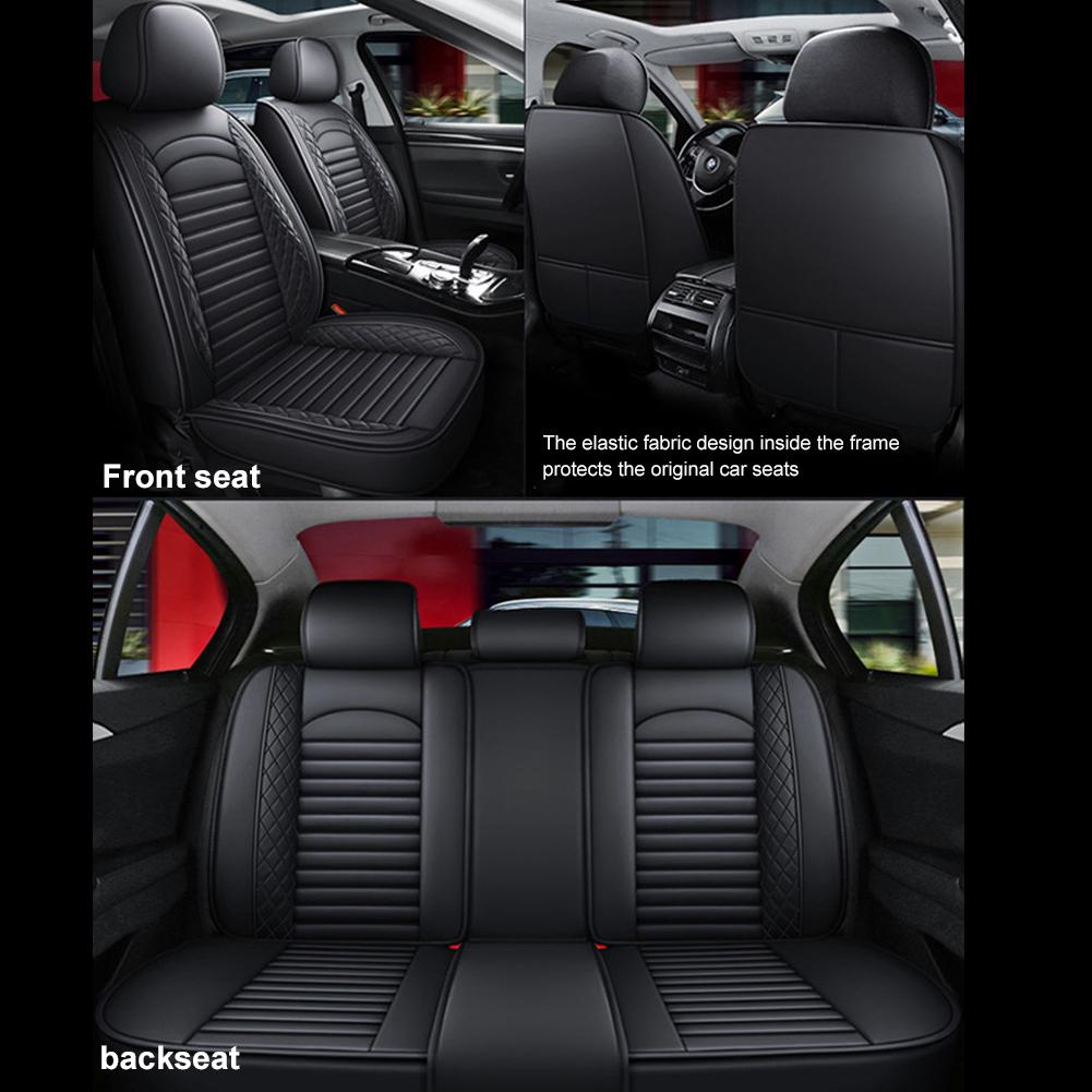 11 шт. чехлы на 5 сидений автомобиля кожаные чехлы на все сиденья защитные чехлы на передние и задние сиденья защитные чехлы на подушки для автомобильных сидений