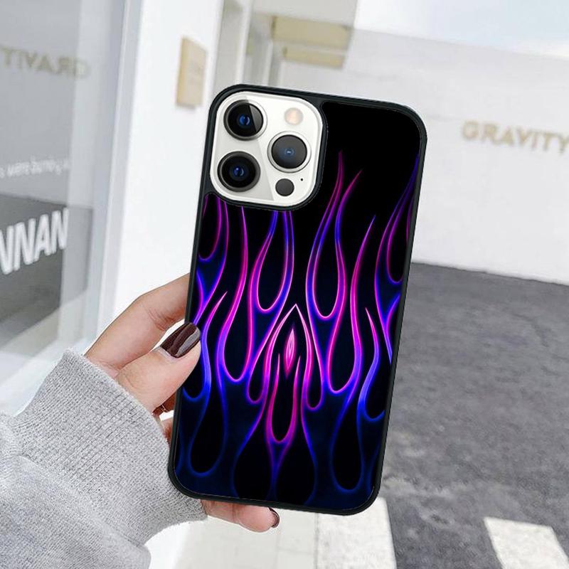 Матовый Чехол с Пламенем для iPhone 17 Air 15 16 Чехол 11 13 14 Pro Max 12 Plus Max Fundas