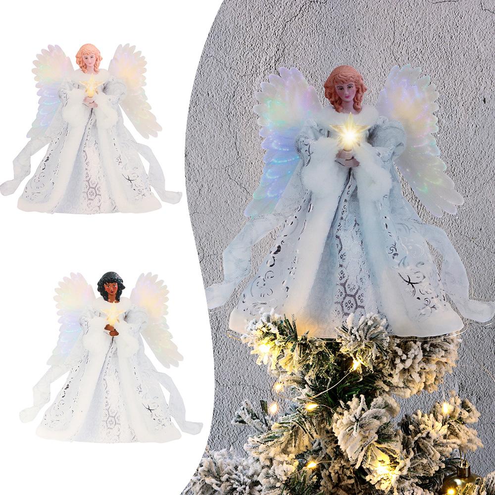 New Decoration Festive Xmas Christmas Tree Angel Pendant Topper Angel Fairy