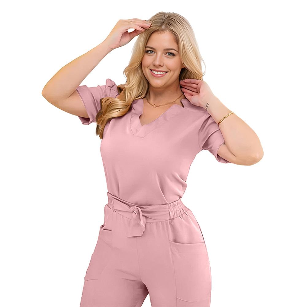 Женская летняя одежда с коротким рукавом для работы в больнице, стоматологической и стоматологической клинике, одежда медсестры, одежда для ручной стирки