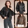 Autumn New Women's Leather Coat, High-end Motorcycle Leather, Loose Temperament, Fashionable Short Coat, Genuine Leather Jacket