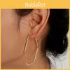 Geometric Contemporary Hexagon Ear Rings With Electroplated Gold Women For