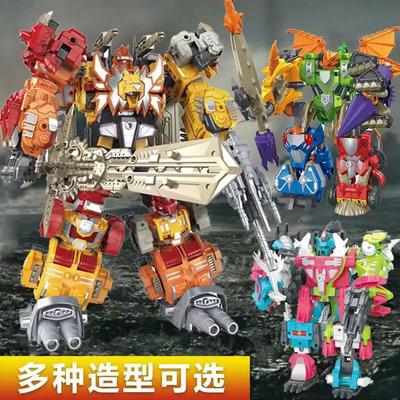 6 в 1 Фигурки Аниме Трансформация Ko Predaking Безумный Зверь Подходящий Клан Шестиугольная Механическая Форма Трансформирующийся Робот Игрушки Подарки