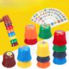 Quick Stacking Cup Game 20 Challenges Color Cognition Children's Puzzle Hammering Gopher Party Game Toys for Kids Competition