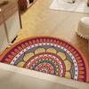 Nordic Style Ins Entrance Door Floor Mat Semi-circular Entrance Door Water-absorbent Anti-slip Ethnic Style Stain-resistant Carpet
