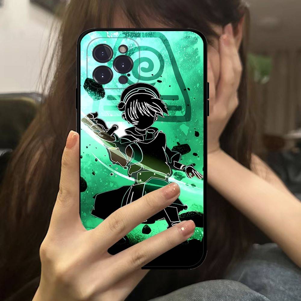 A-avatar Аватар: Легенда об Аанге Чехол для телефона Для iPhone 16 15 17 13 14 12 11 Pro Max Plus Черный Чехол-крышка