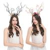 Flower Crown Hair Wreath Deer Antlers Headbands Reindeer Headdress Floral Headwears Holiday Wedding Photo Props