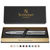 Шариковая ручка Scriveiner Silver Chrome EDC Luxury Pen Великолепная тяжелая карманная ручка с хромированной отделкой Удобная ручка для письма Лучшая ручка в подарок для мужчин и женщин