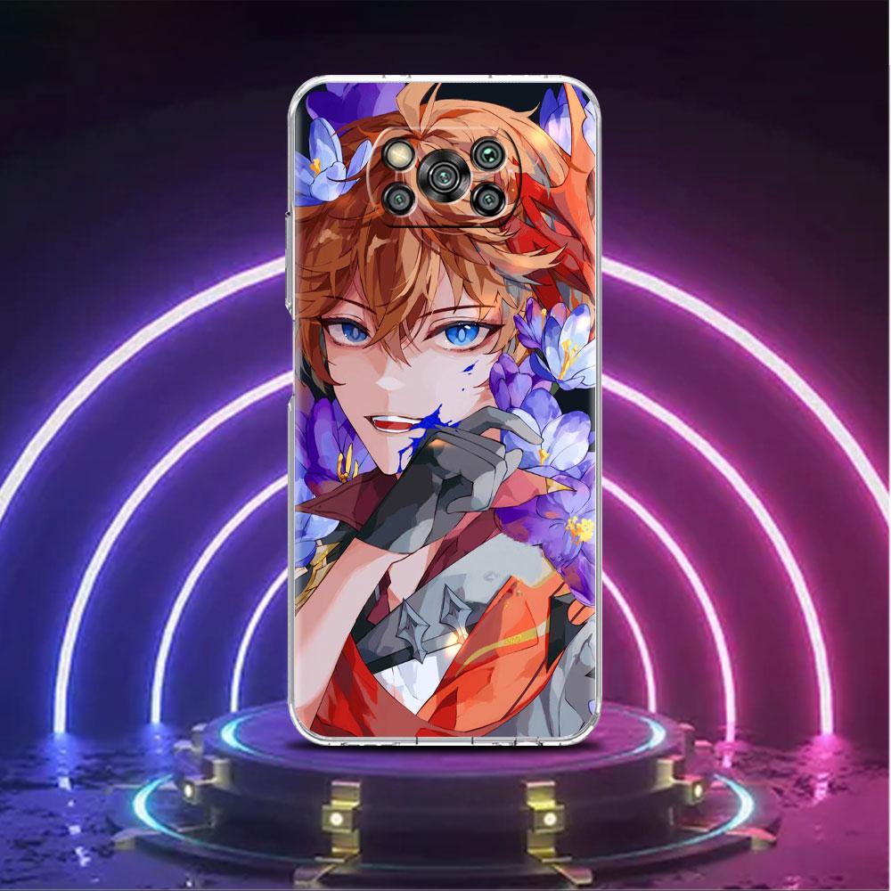 Прозрачный мягкий чехол для Xiaomi Mi Poco X3 NFC M3 F3 12 11 Lite 11T 10T X3 Pro Note 10 9T F1, чехол для телефона Genshin Impact Raiden