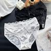 Женские Весенние и Летние Милые Сексуальные Кружевные Полые Сетчатые Трусики из Ледяного Шелка