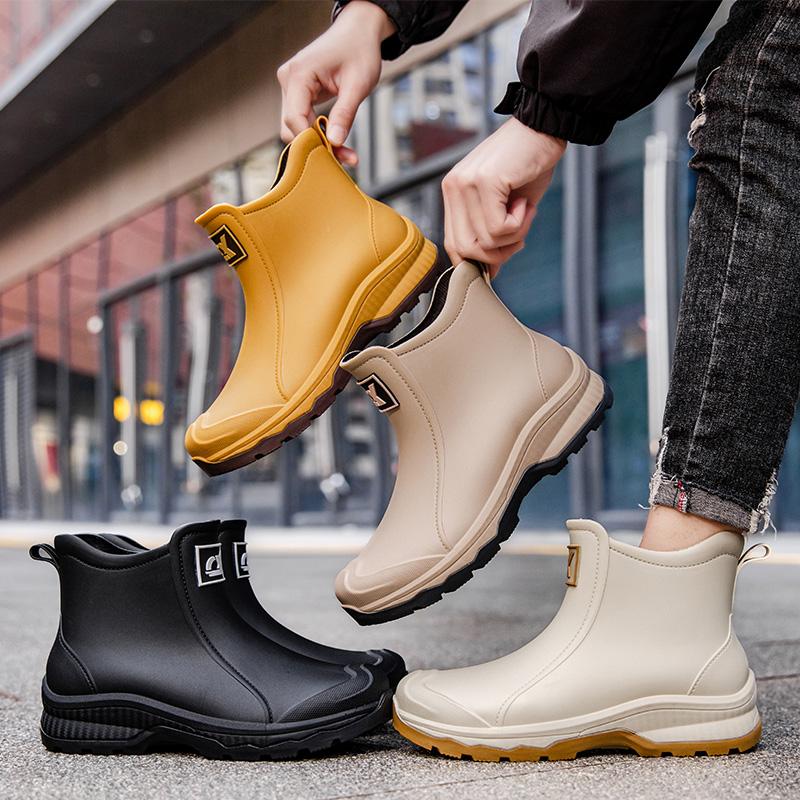2025 New Design Men Fashionable Outdoor Anti-Slip Waterproof Rain Shoes Rain Shoes