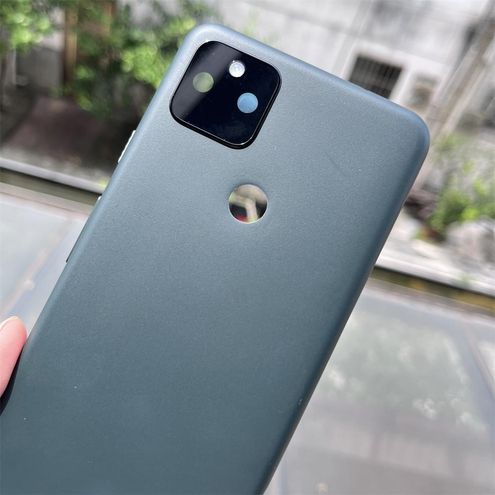 Back Battery Cover For Google Pixel 5A Pixel5a G1F8F Rear Door Housing Cover Repair Replacement Parts With Camera Lens