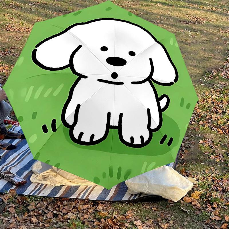 1PC dog grass Umbrella-8-Rib Reinforced, Automatic Open, Lightweight & Durable, Cute Fashion Accessory for Outdoor-Y0393