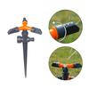 Adjustable Three Arm Rotating Garden Lawn Sprinkler with Spike Base for Irrigation System Watering Coverage