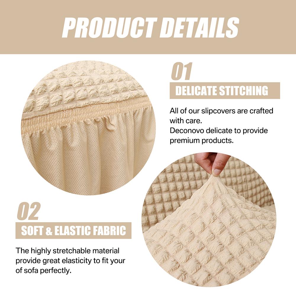 Чехол для дивана с юбкой, универсальный, легко устанавливаемый, чехол для дивана в гостиную, моющийся, прочный, растягивающийся, защитный чехол для мебели