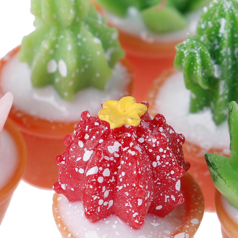 5Pcs Micro-Landscape Resin Cactus Horticultural Bonsai Diy Small Ornaments Toy