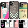 Чехол для телефона с цитатами Live Laugh Love Для iPhone 17 Air 15 16 14 13 12 Pro Max 11 Pro Max Plus Coque Shell