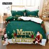 Рождественский Постельный Комплект Набор Пододеяльников 3d Постельное Белье Цифровая Печать Постельное Белье Размер Квин Постельный Комплект Модный Дизайн