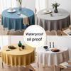 Modern Minimalist Cotton Linen Round Tablecloth Handmade Lace Thickened Table Cloths Simple Waterproof Dustproof No Odor Table Cover