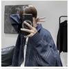 Рубашка с длинным рукавом, мужская летняя новая тенденция, подростковая рубашка, гонконгский стиль, японский стиль, свободная куртка-рубашка Plus Inch